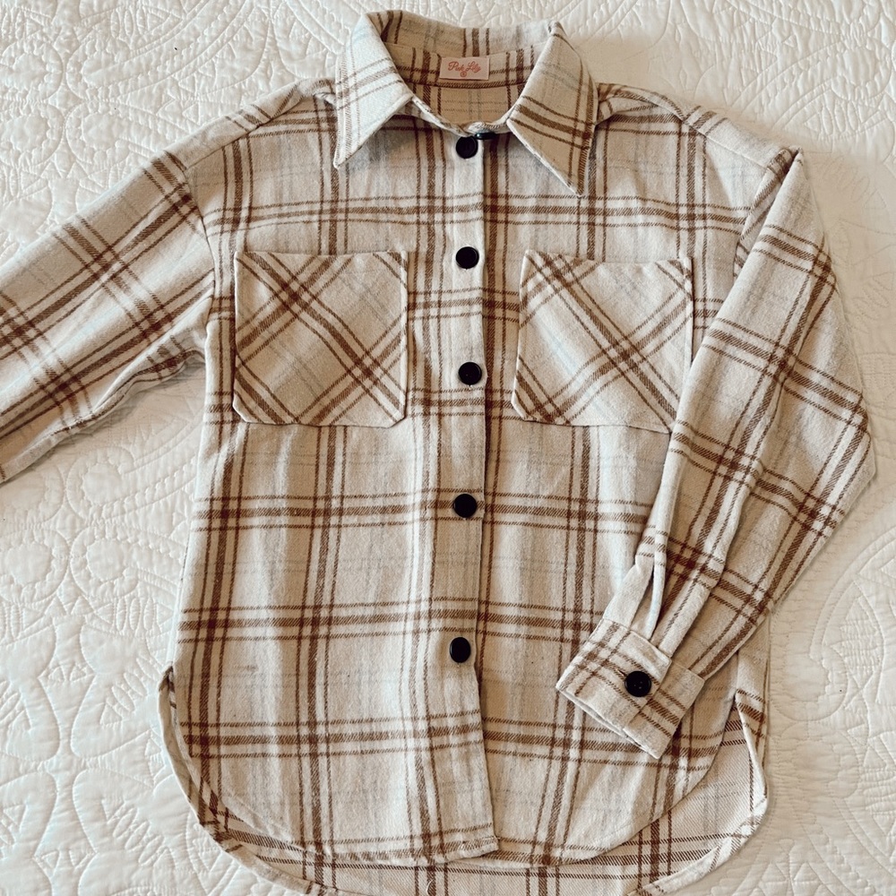 pink lily flannel jacket